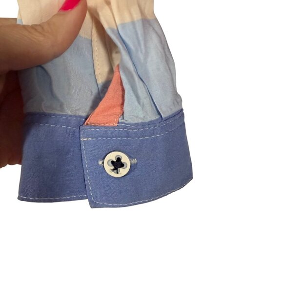 Anthropologie Maeve Wynwood Striped Buttondown Blouse Size 4 - Picture 5 of 8